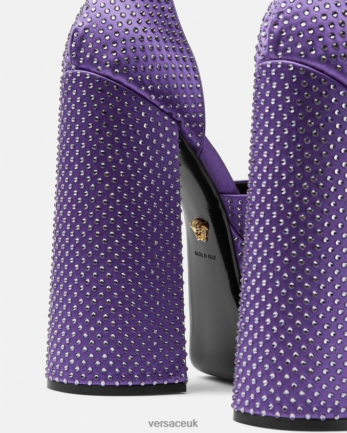 Women Versace Medusa Aevitas Platform Sandals 6D2D06426 Violet Shoe