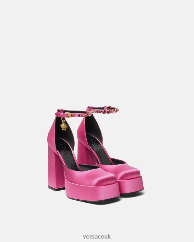 Women Versace Medusa Aevitas Single Platform Pumps 6D2D06414 Pink Shoe