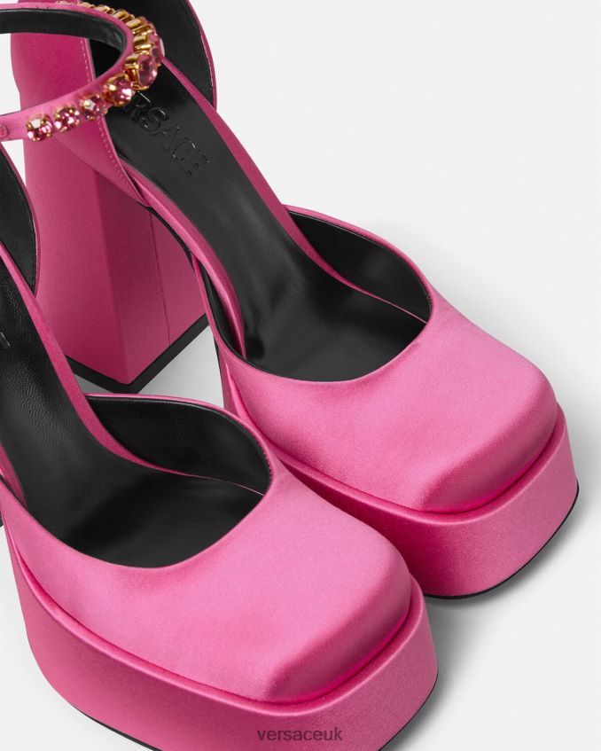 Women Versace Medusa Aevitas Single Platform Pumps 6D2D06414 Pink Shoe