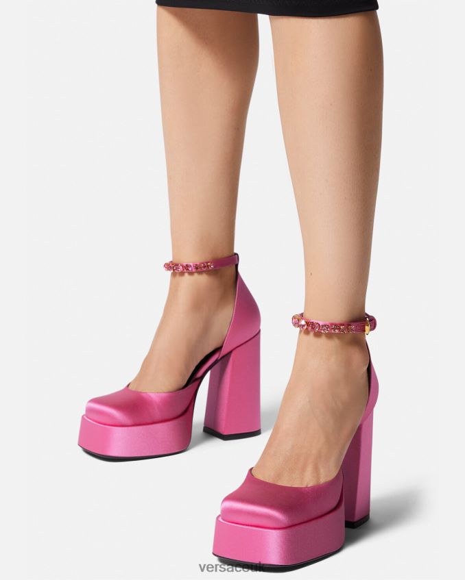 Women Versace Medusa Aevitas Single Platform Pumps 6D2D06414 Pink Shoe