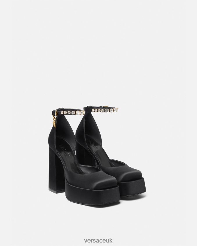 Women Versace Medusa Aevitas Single Platform Pumps 6D2D06415 Black Shoe