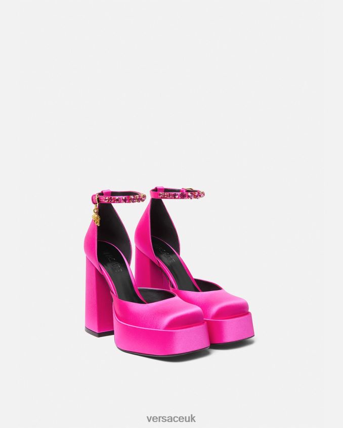Women Versace Medusa Aevitas Single Platform Pumps 6D2D06416 Fuchsia Shoe