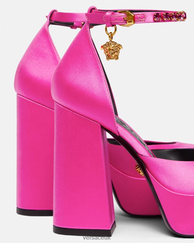 Women Versace Medusa Aevitas Single Platform Pumps 6D2D06416 Fuchsia Shoe