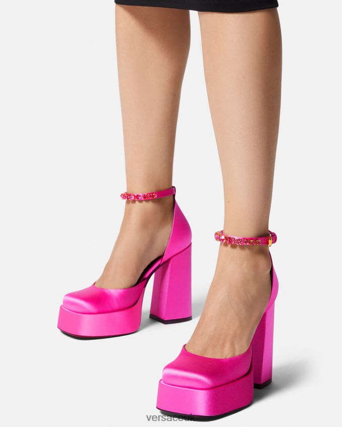 Women Versace Medusa Aevitas Single Platform Pumps 6D2D06416 Fuchsia Shoe