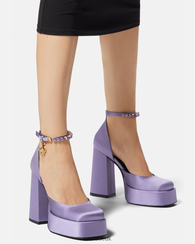 Women Versace Medusa Aevitas Single Platform Pumps 6D2D06427 Lilac Shoe