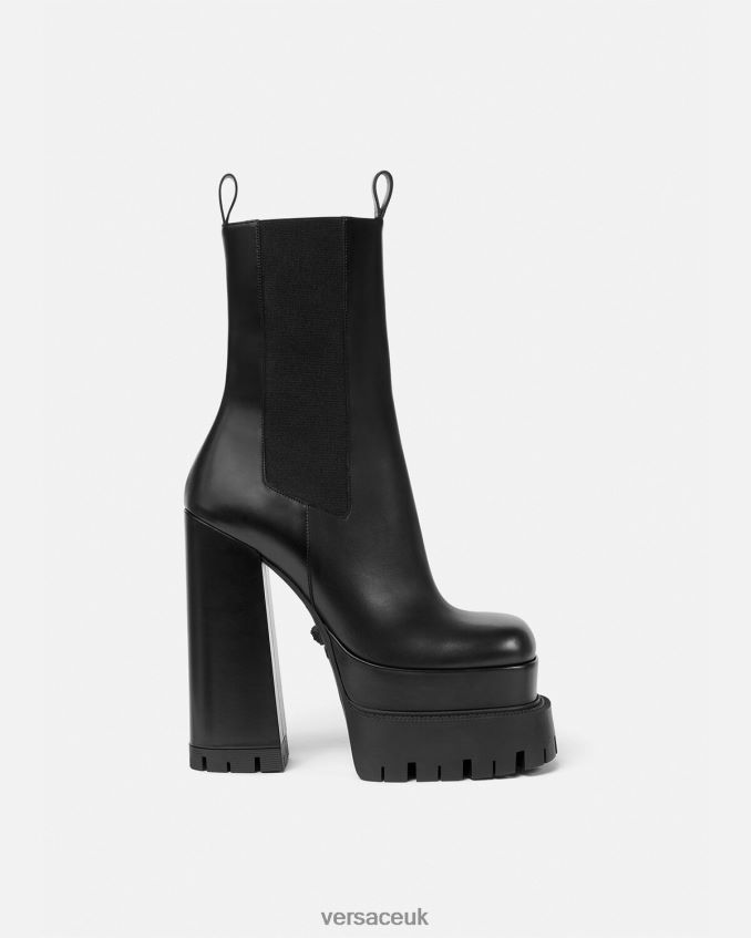 Women Versace Aevitas Platform Boots 6D2D06479 Black Shoe