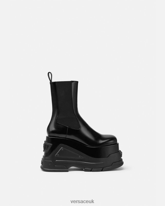 Women Versace Medusa Anthem Platform Boots 6D2D06474 Black Shoe