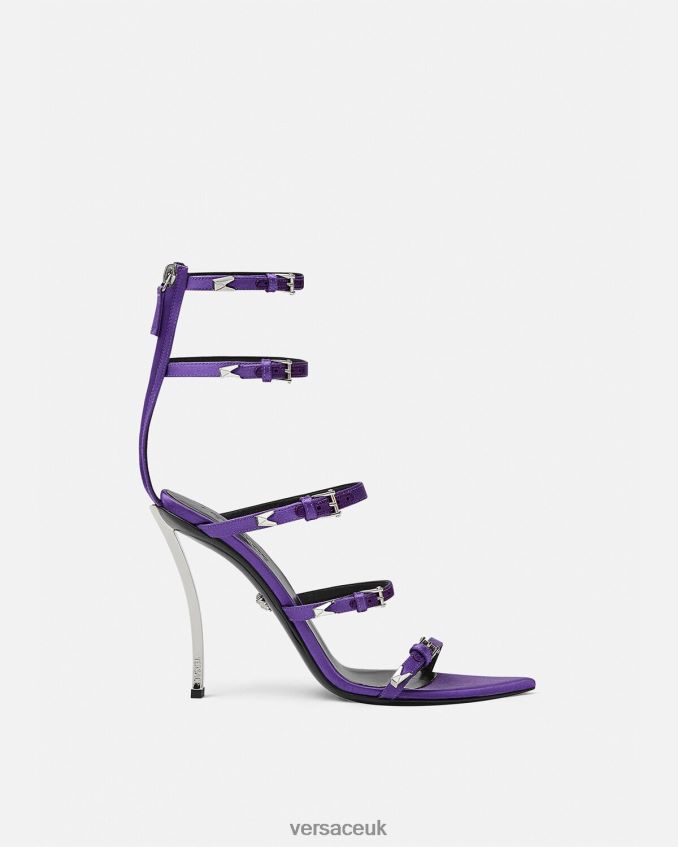 Women Versace Pin-Point Sandals 6D2D06398 Violet Shoe