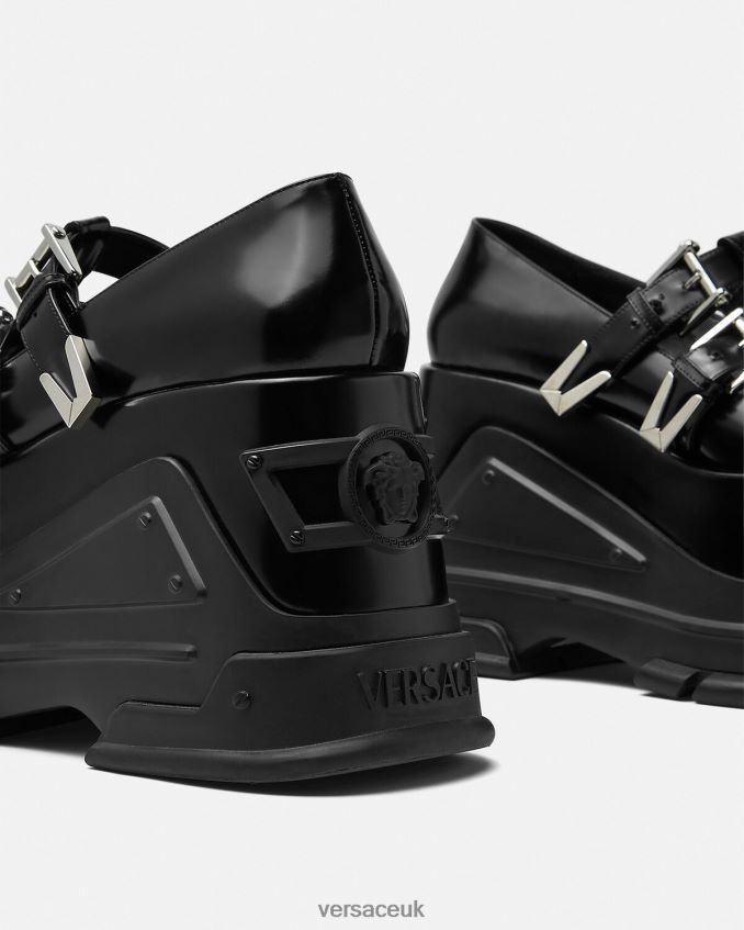 Women Versace Medusa Anthem Platform Pumps 6D2D06497 Black Shoe