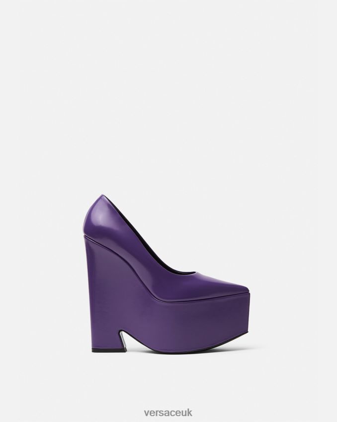 Women Versace Tempest Platform Pumps 6D2D06492 Violet Shoe