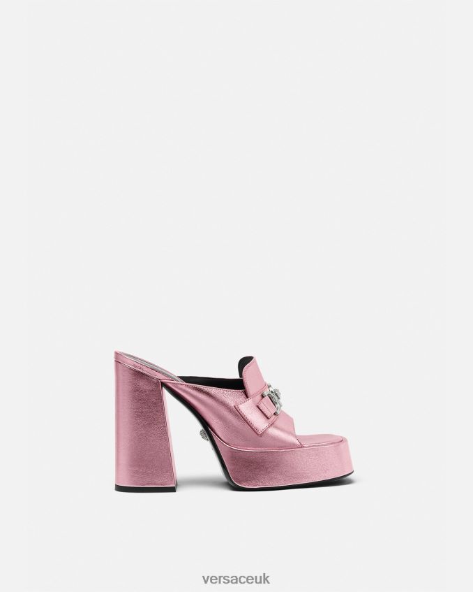 Women Versace Medusa '95 Platform Mules 6D2D06444 Pink Shoe