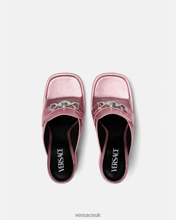 Women Versace Medusa \'95 Platform Mules 6D2D06444 Pink Shoe
