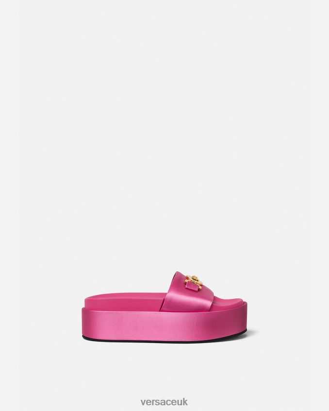 Women Versace Medusa '95 Platform Sandals 6D2D06454 Pink Shoe