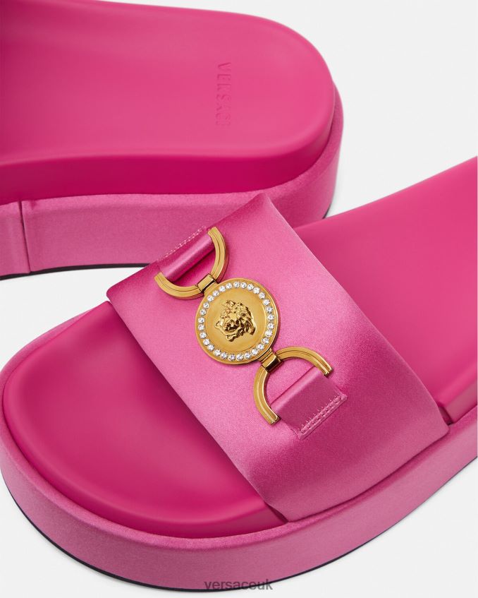 Women Versace Medusa \'95 Platform Sandals 6D2D06454 Pink Shoe