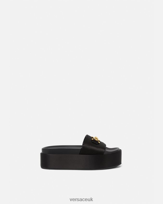Women Versace Medusa '95 Platform Sandals 6D2D06455 Black Shoe