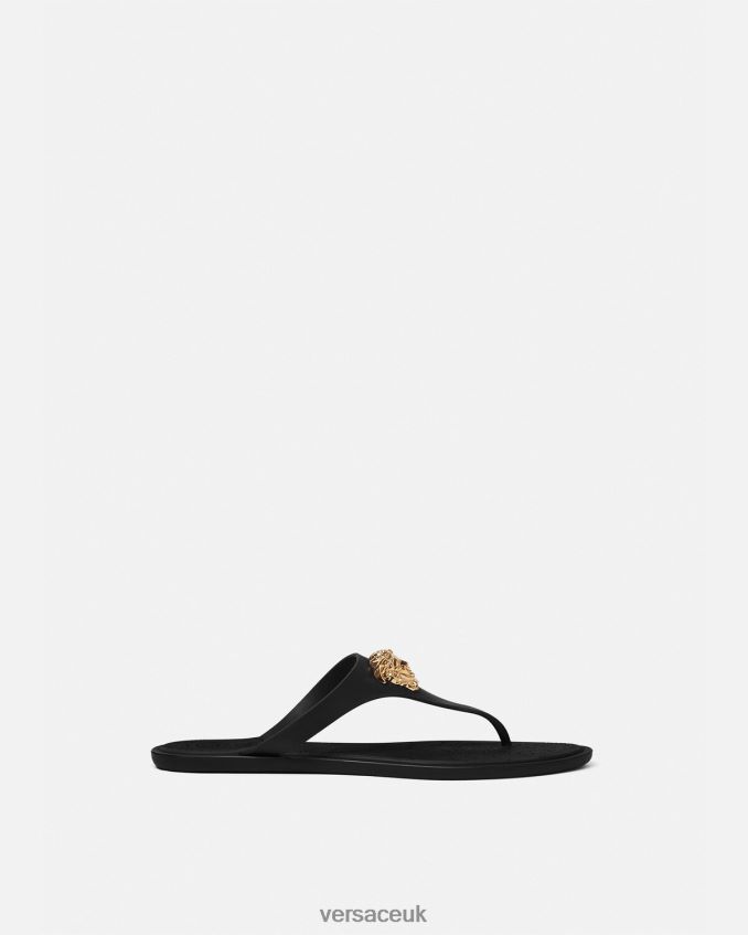 Women Versace Medusa Sandals 6D2D06453 Black Shoe