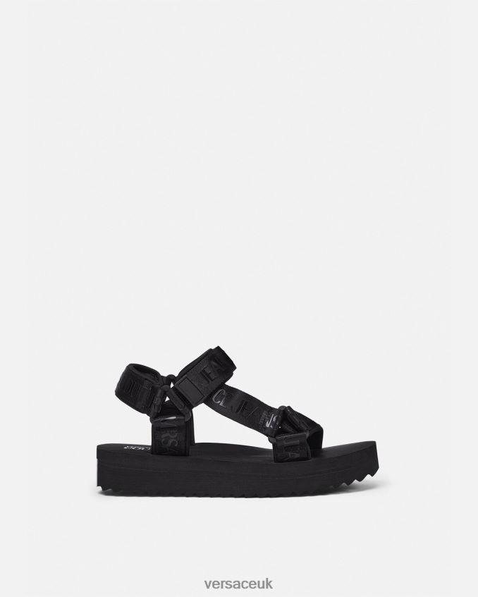 Women Versace Miami Sandals 6D2D062297 Black Shoe