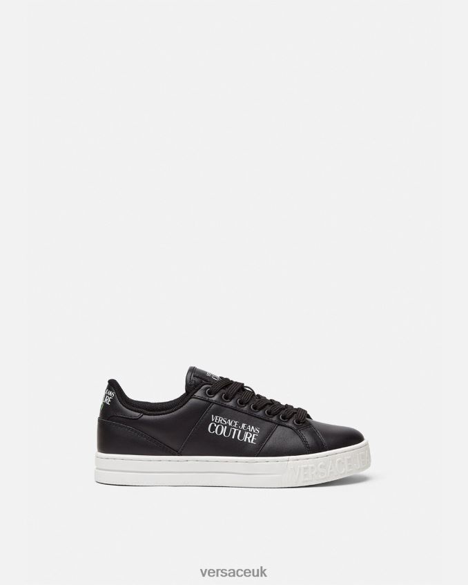 Women Versace Court 88 Sneakers 6D2D062314 Black Shoe
