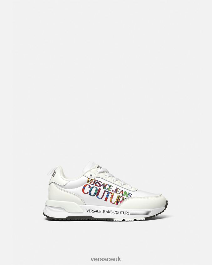 Women Versace Dynamic Logo Sneakers 6D2D062281 White Shoe