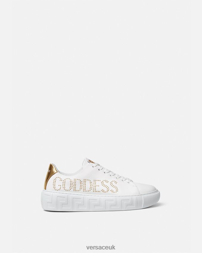 Women Versace Goddess Greca Sneakers 6D2D06510 White Shoe
