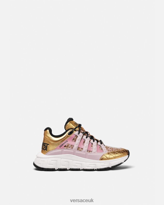 Women Versace Trigreca Sneakers 6D2D06500 Pink Shoe