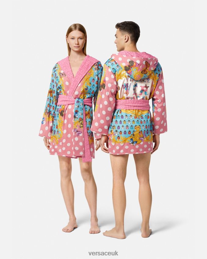 Women Versace Butterflies Short Bathrobe 6D2D061080 Print Underwear & Beachwear