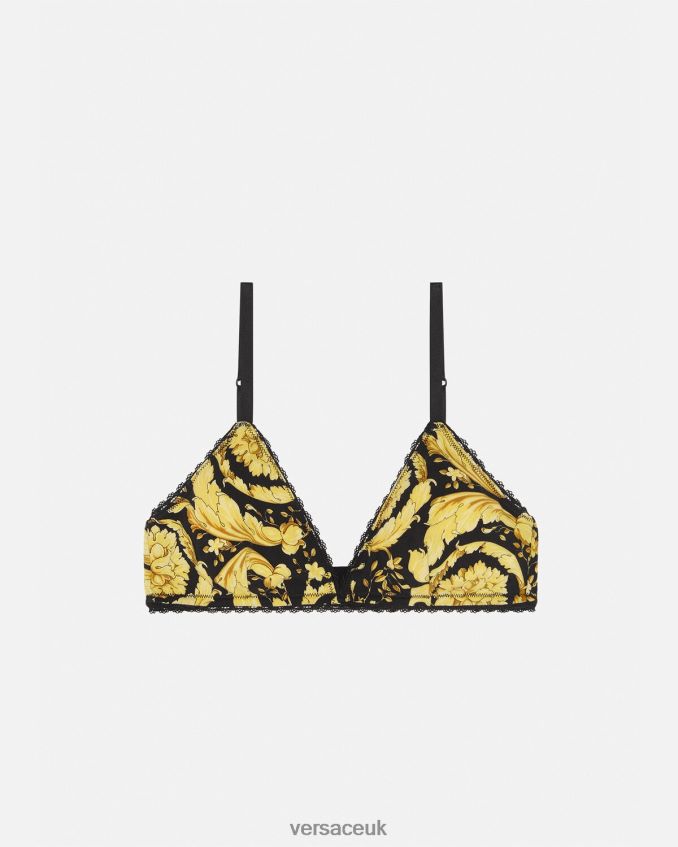 Women Versace Barocco Triangle Bralette 6D2D061034 Print Underwear & Beachwear
