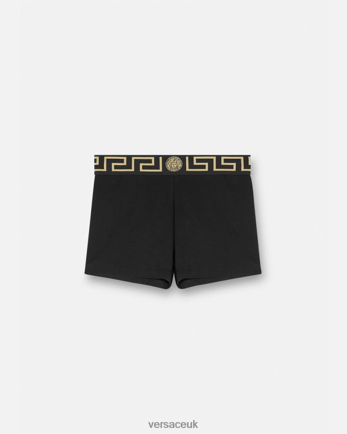 Women Versace Greca Border Trunks 6D2D061048 Black Underwear & Beachwear