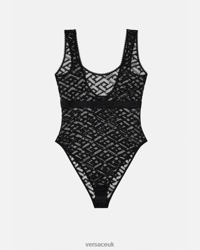 Women Versace La Greca Body 6D2D061075 Black Underwear & Beachwear