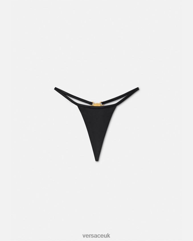 Women Versace Medusa '95 Thong 6D2D061033 Black Underwear & Beachwear