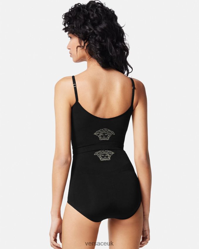 Women Versace Medusa High Waist Shapewear Briefs 6D2D061063 Black Underwear & Beachwear