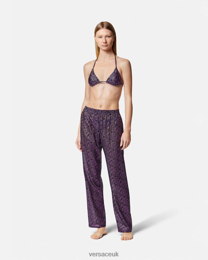 Women Versace Allover Pareo Pants 6D2D061214 Fuchsia & Print Underwear & Beachwear