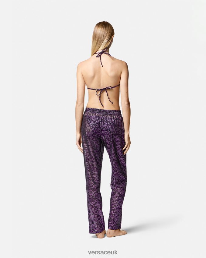 Women Versace Allover Pareo Pants 6D2D061214 Fuchsia & Print Underwear & Beachwear