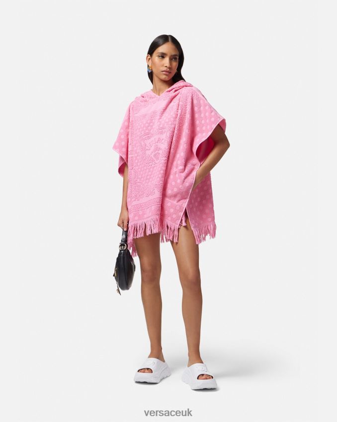 Women Versace Heritage Butterflies Towel Cover-Up 6D2D061191 Pink Underwear & Beachwear