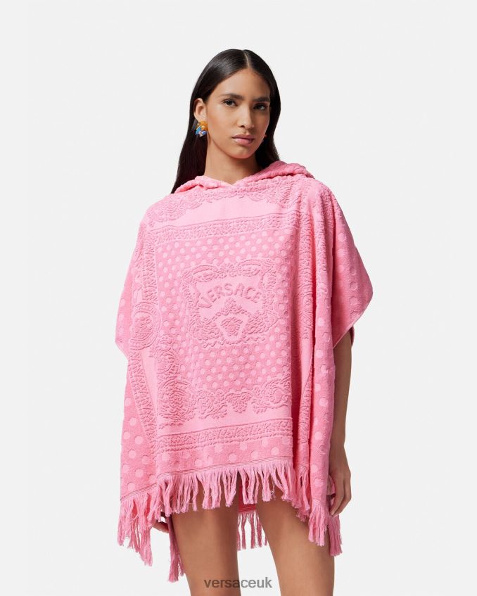 Women Versace Heritage Butterflies Towel Cover-Up 6D2D061191 Pink Underwear & Beachwear