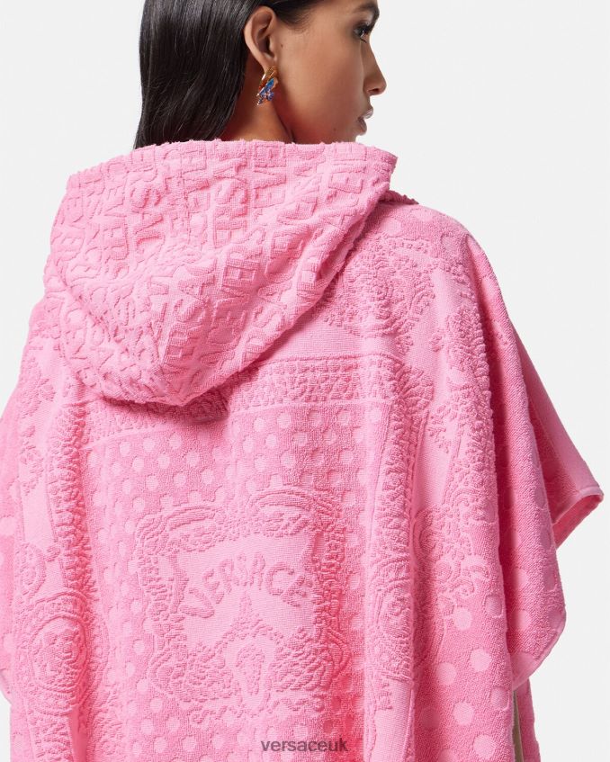 Women Versace Heritage Butterflies Towel Cover-Up 6D2D061191 Pink Underwear & Beachwear