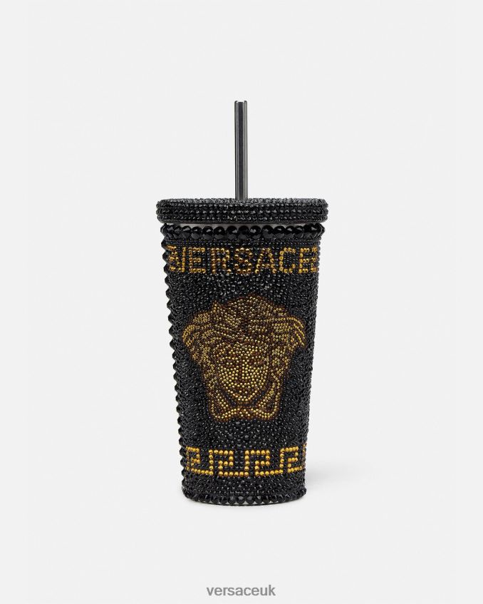 Women Versace Crystal Medusa Travel Cup 6D2D061206 Yellow Underwear & Beachwear