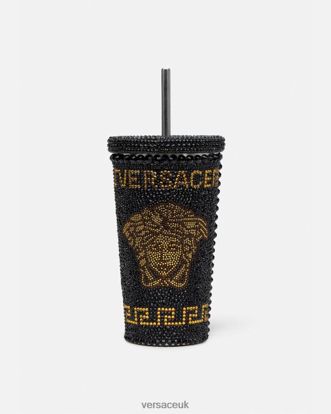 Women Versace Crystal Medusa Travel Cup 6D2D061206 Yellow Underwear & Beachwear