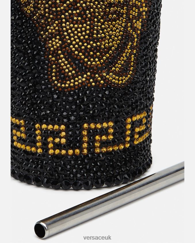 Women Versace Crystal Medusa Travel Cup 6D2D061206 Yellow Underwear & Beachwear