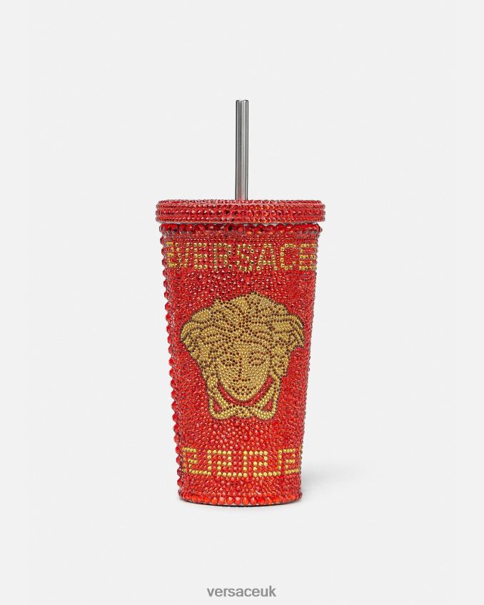 Women Versace Crystal Medusa Travel Cup 6D2D061207 Red Underwear & Beachwear