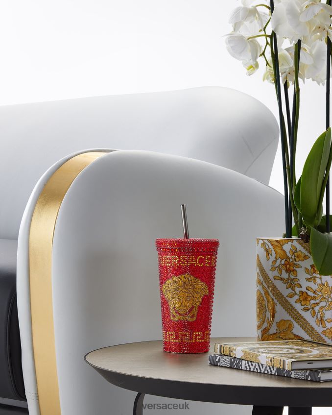 Women Versace Crystal Medusa Travel Cup 6D2D061207 Red Underwear & Beachwear