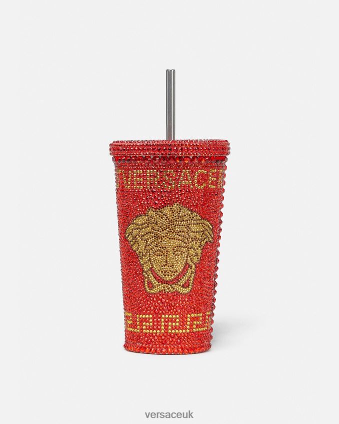 Women Versace Crystal Medusa Travel Cup 6D2D061207 Red Underwear & Beachwear