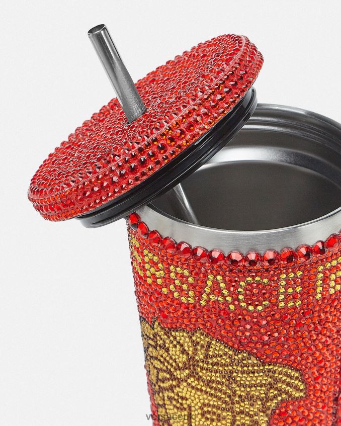 Women Versace Crystal Medusa Travel Cup 6D2D061207 Red Underwear & Beachwear