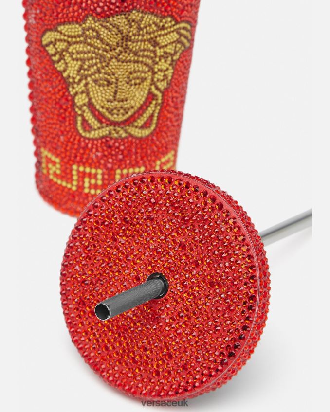 Women Versace Crystal Medusa Travel Cup 6D2D061207 Red Underwear & Beachwear