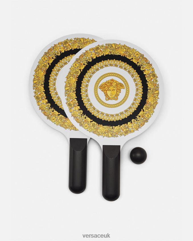 Women Versace Crete de Fleur Beach Racket Set 6D2D061204 Black Underwear & Beachwear