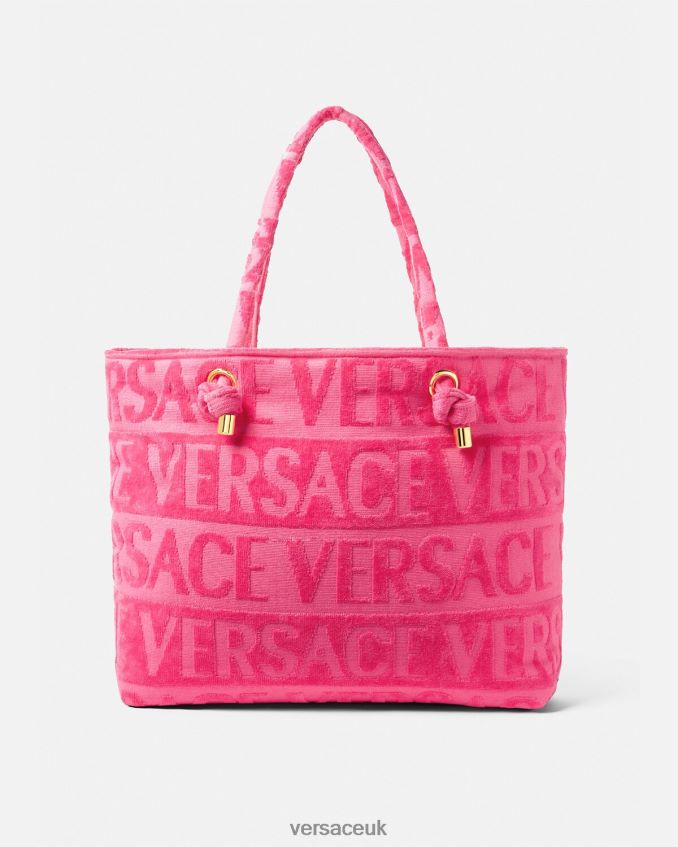 Women Versace Crystal Medusa Towel Tote Bag 6D2D061208 Fuchsia Underwear & Beachwear