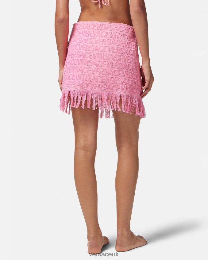 Women Versace Allover Towel Wrap Skirt 6D2D061187 Pink Underwear & Beachwear