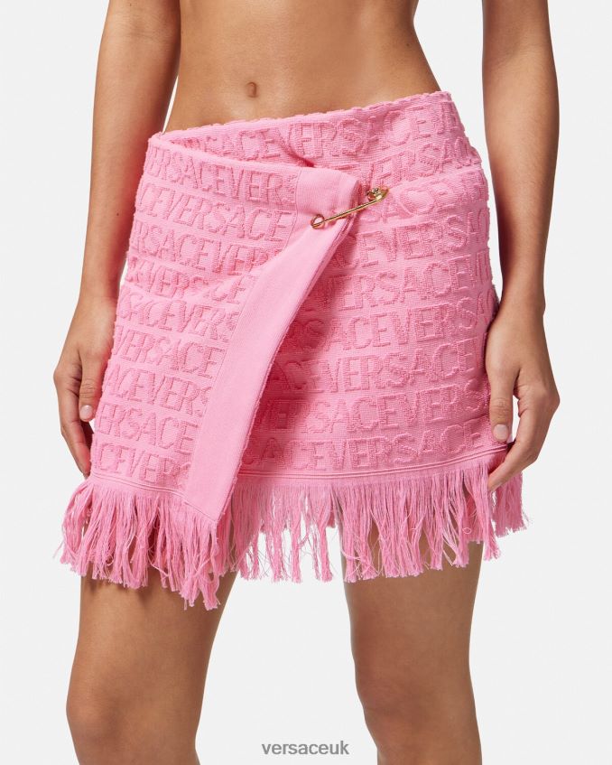 Women Versace Allover Towel Wrap Skirt 6D2D061187 Pink Underwear & Beachwear