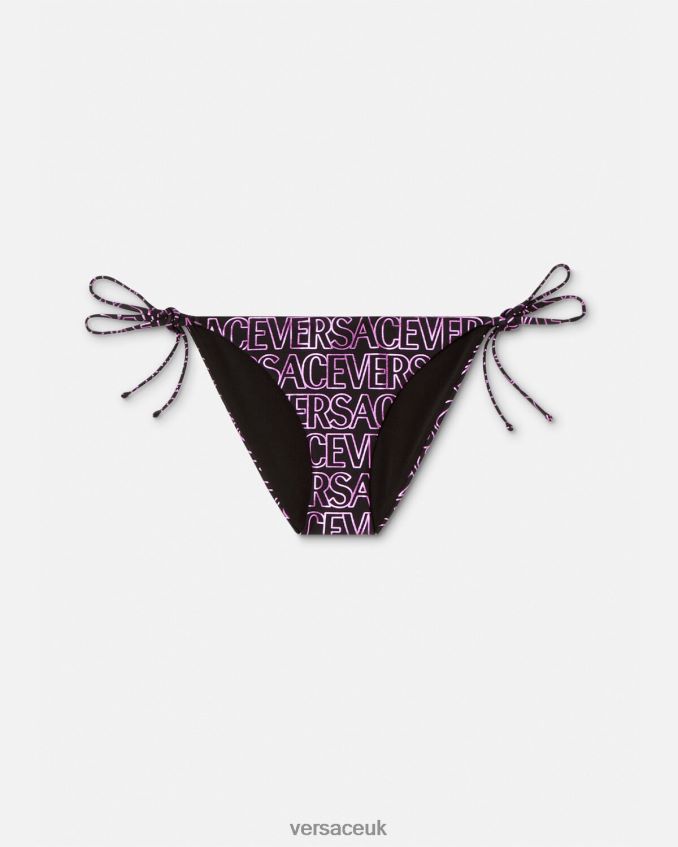 Women Versace Allover Bikini Bottom 6D2D061167 Fuchsia & Print Underwear & Beachwear