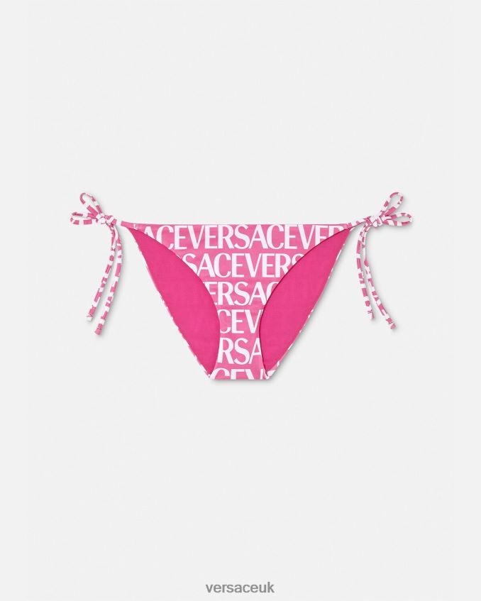 Women Versace Allover Bikini Bottoms 6D2D061166 Pink & Print Underwear & Beachwear